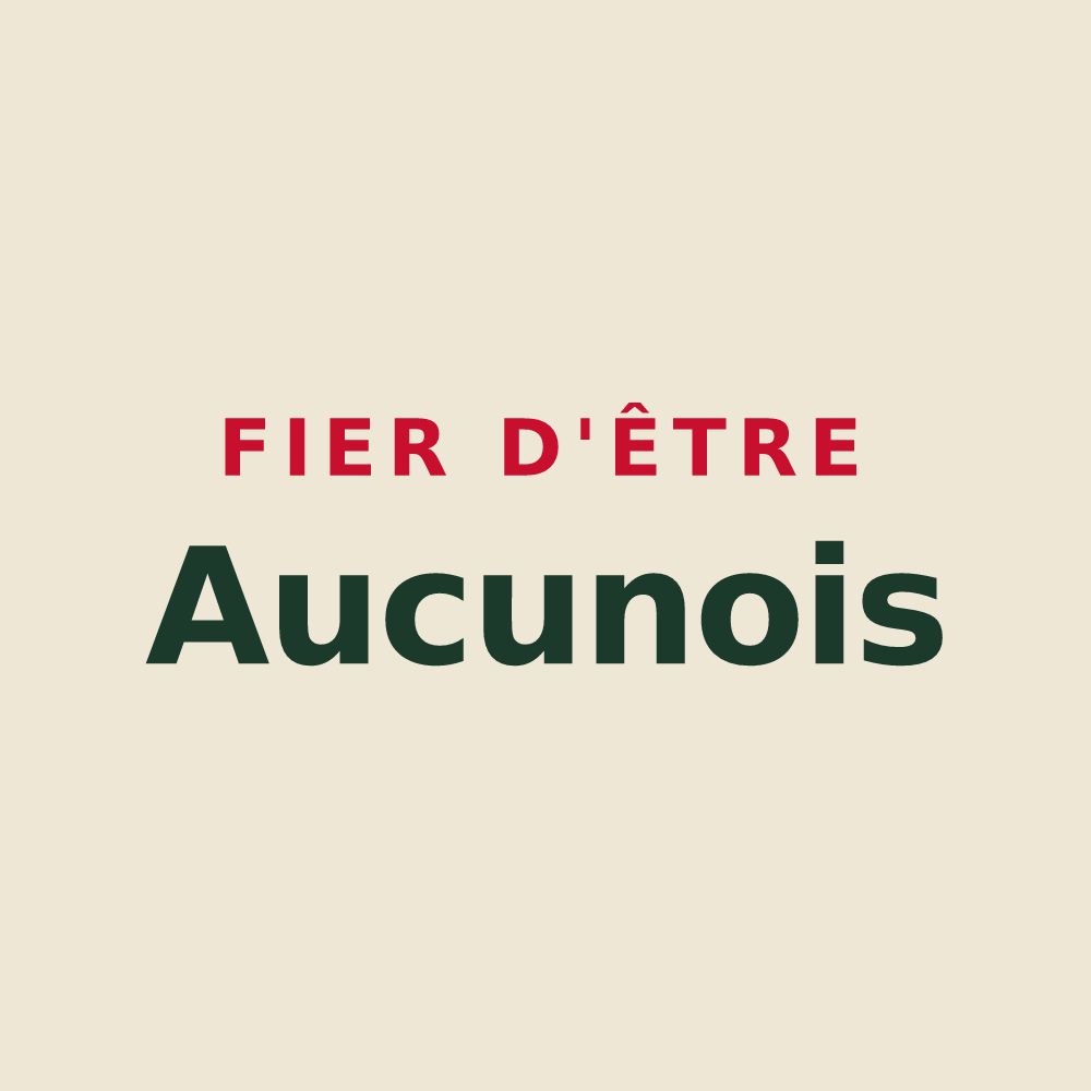 Tote bag « Fier d'être Aucunois » — design pour Aucun