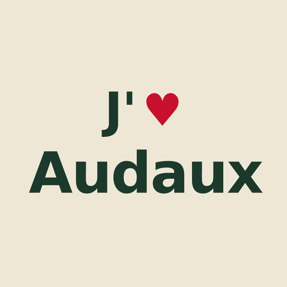 Tote bag personnalisé Audaux — design J'aime Audaux