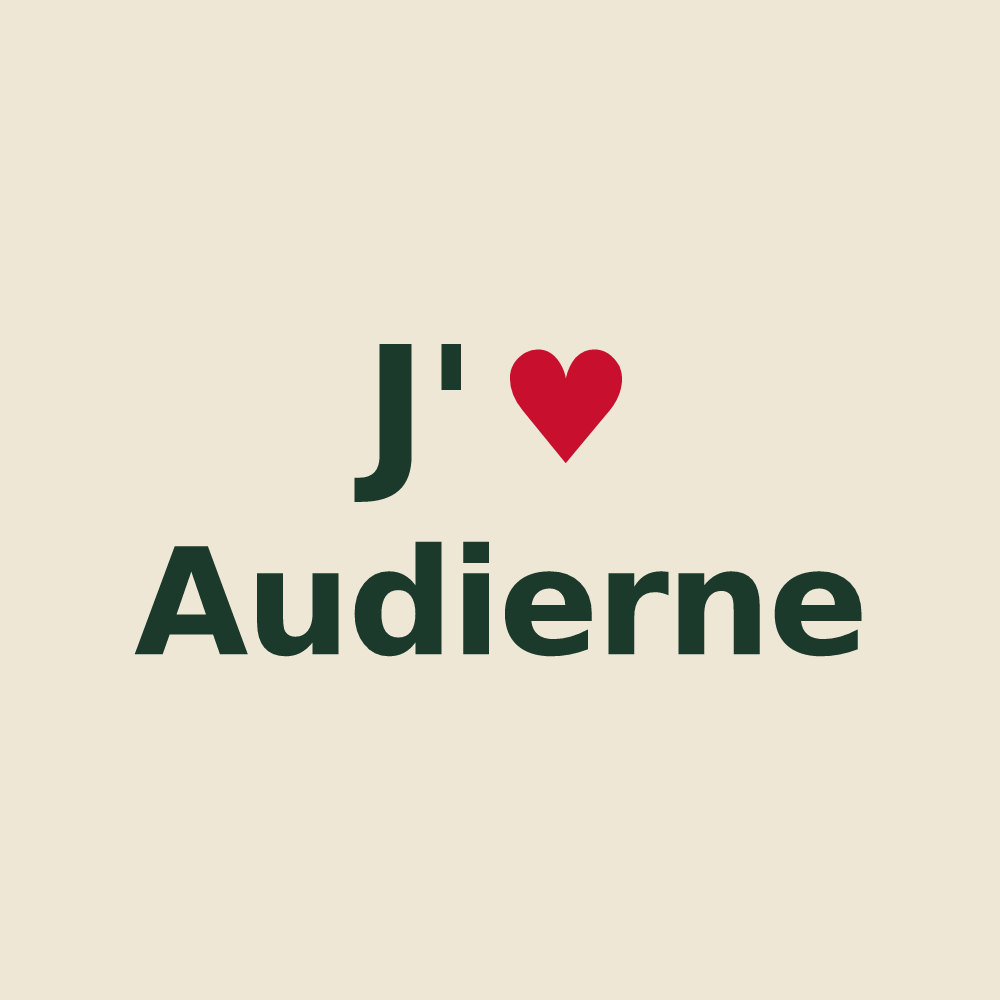 Tote bag personnalisé Audierne — design J'aime Audierne