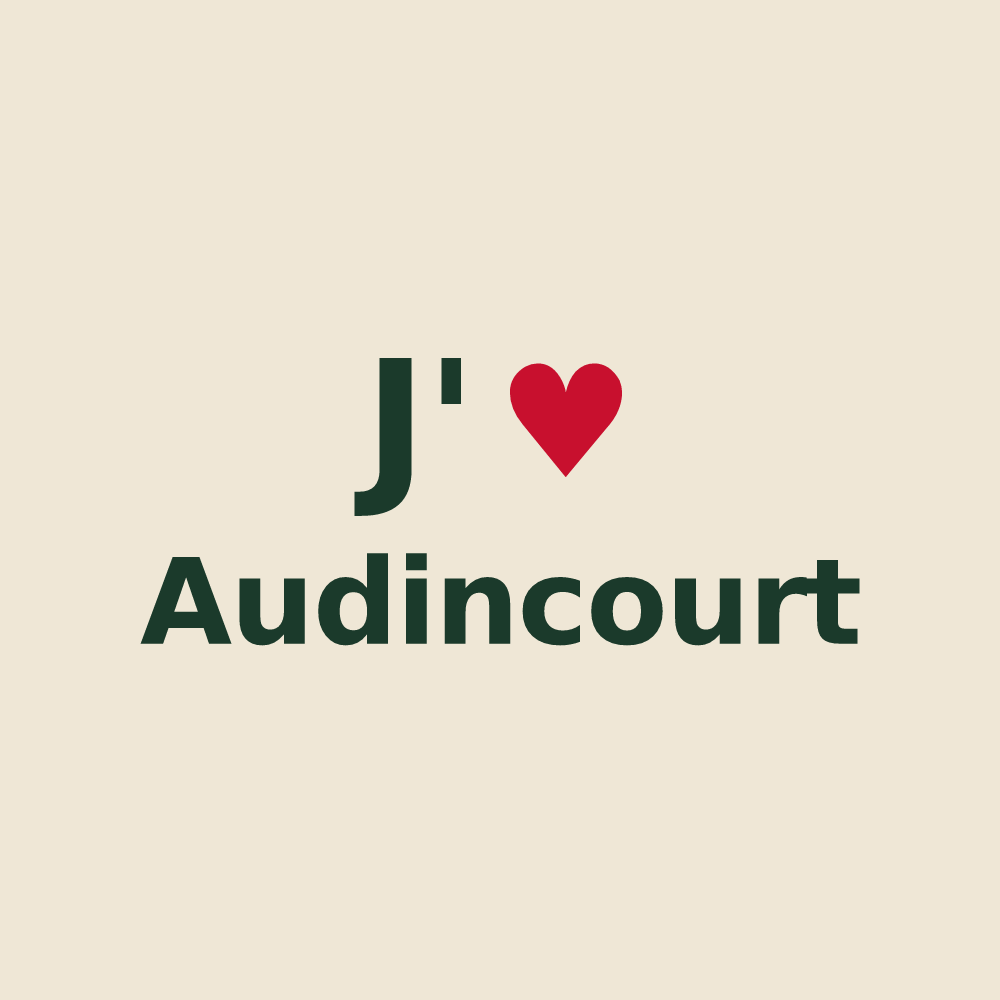 Tote bag personnalisé Audincourt — design J'aime Audincourt