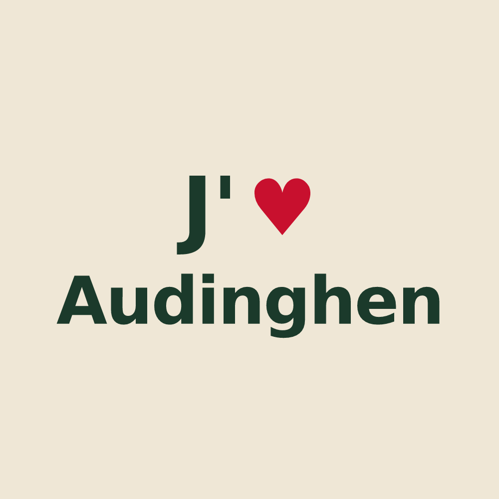 Tote bag personnalisé Audinghen — design J'aime Audinghen