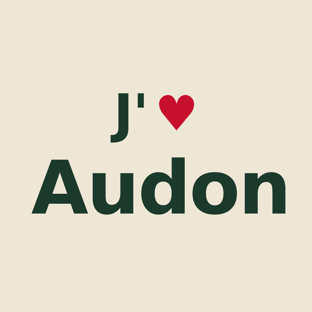 Tote bag personnalisé Audon — design J'aime Audon