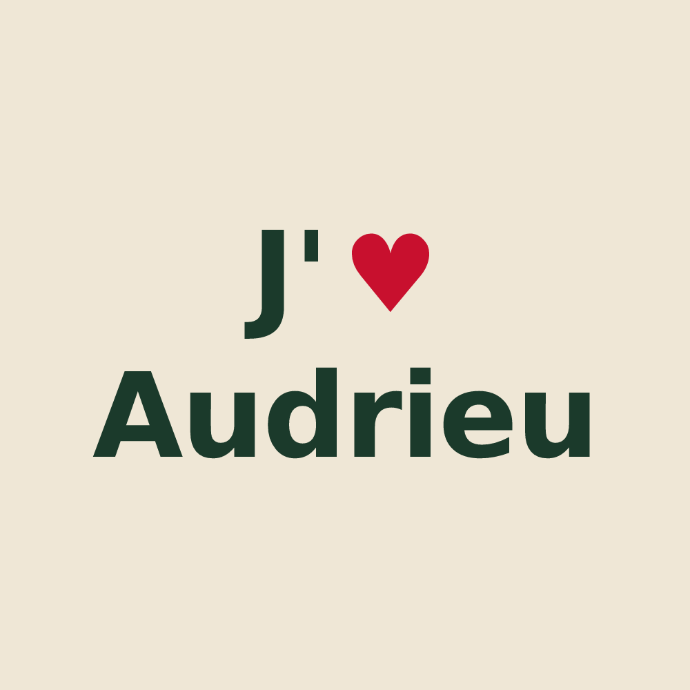 Tote bag personnalisé Audrieu — design J'aime Audrieu