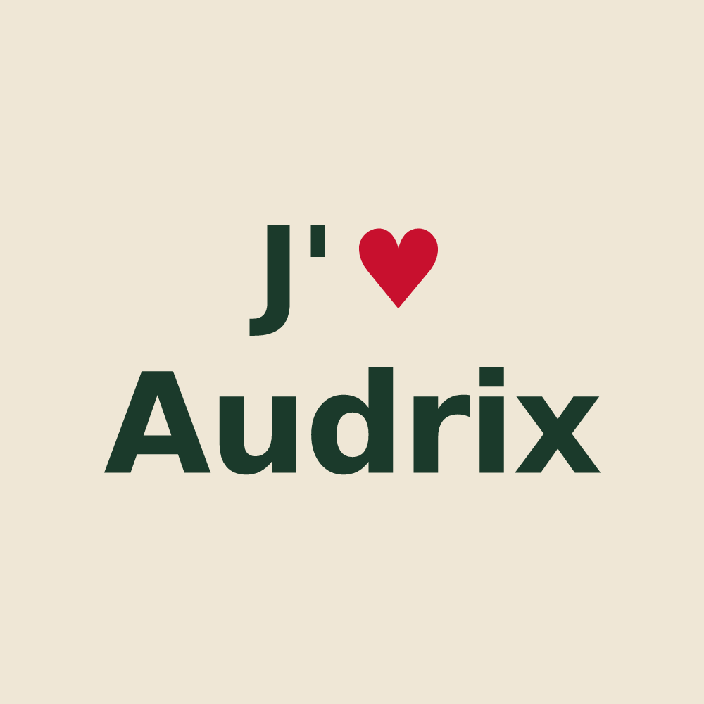 Tote bag personnalisé Audrix — design J'aime Audrix