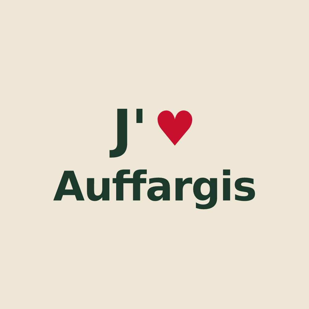 Tote bag personnalisé Auffargis — design J'aime Auffargis