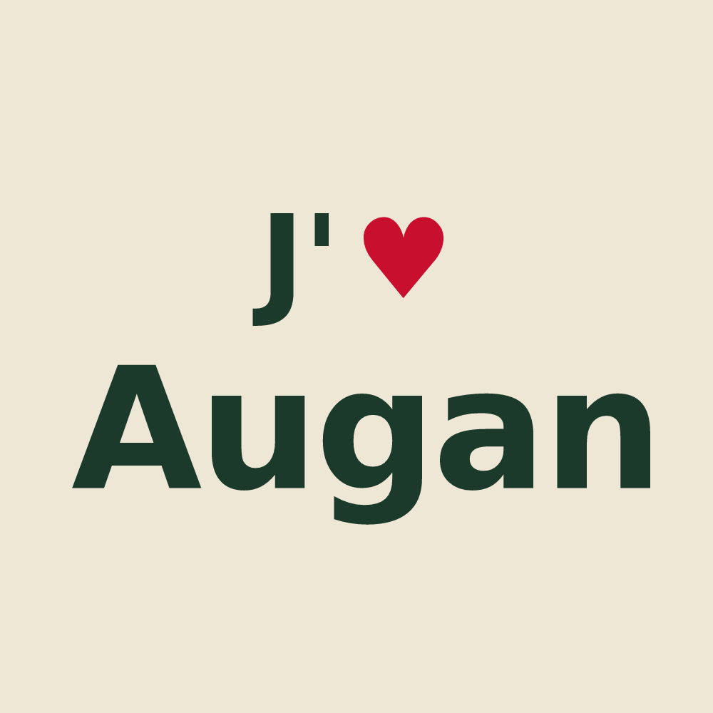 Tote bag personnalisé Augan — design J'aime Augan