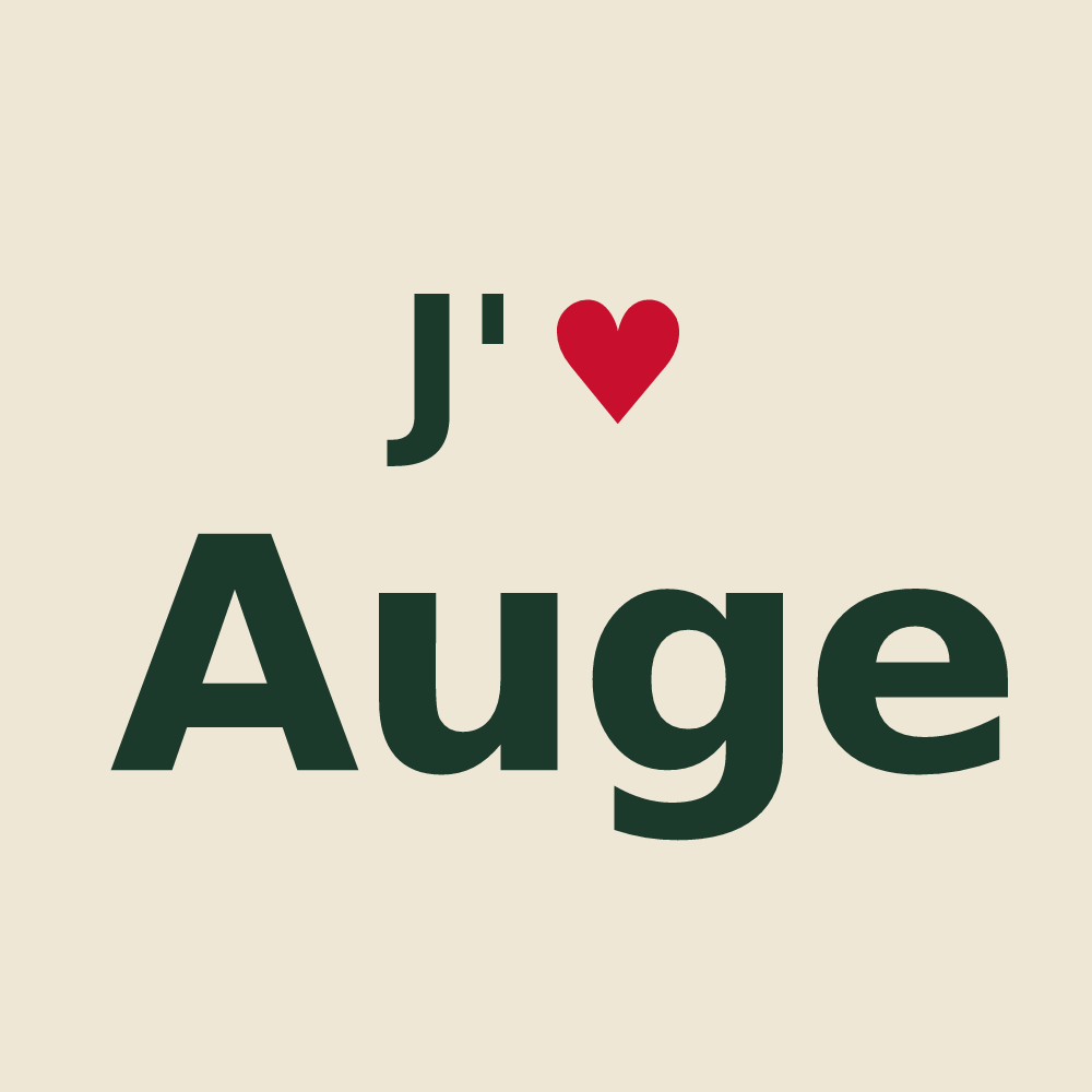Tote bag personnalisé Auge — design J'aime Auge