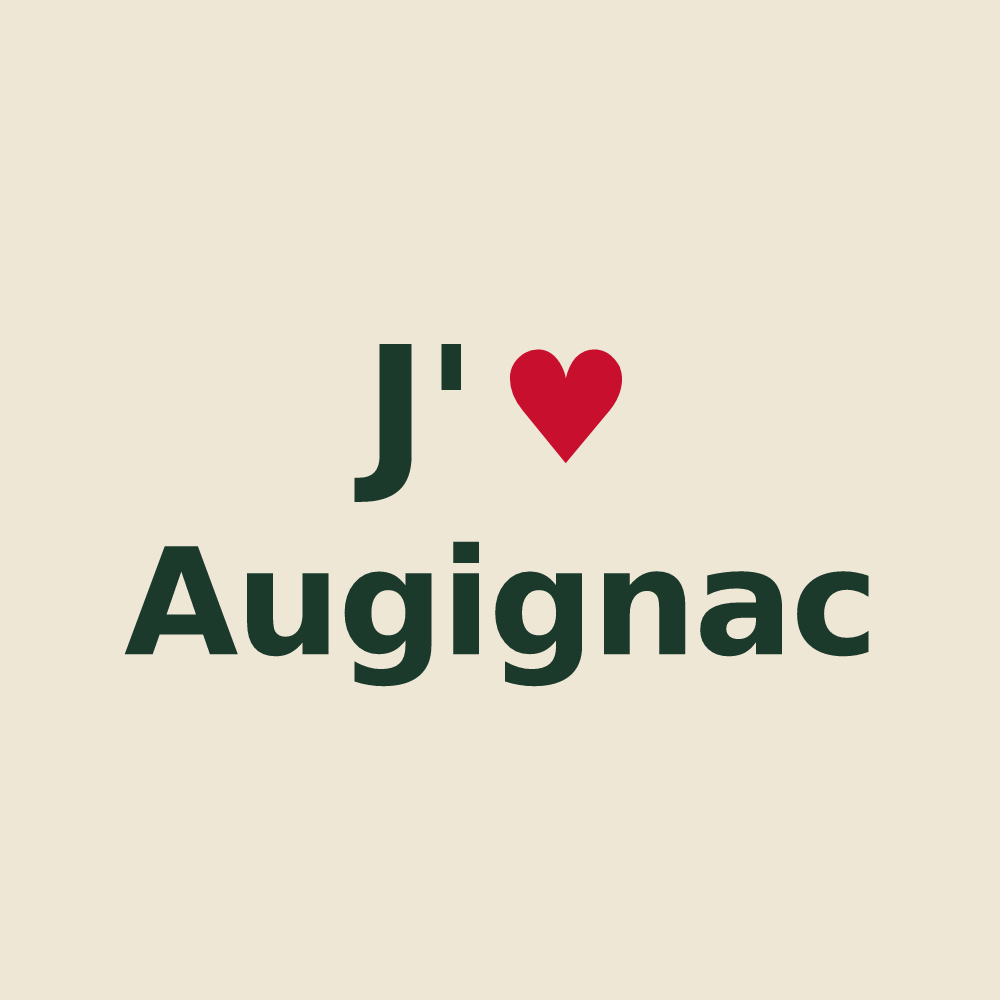 Tote bag personnalisé Augignac — design J'aime Augignac