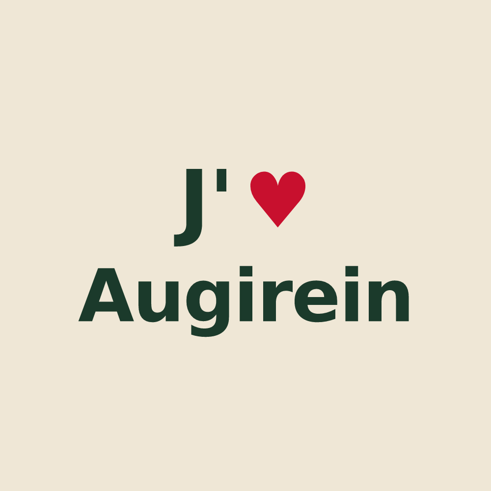 Tote bag personnalisé Augirein — design « J'aime Augirein » imprimé sur le tote bag