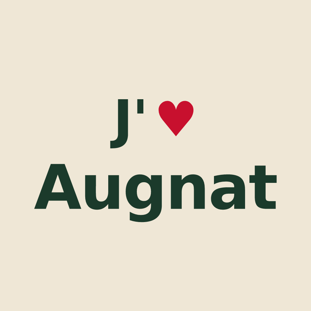 Tote bag personnalisé Augnat — design J'aime Augnat