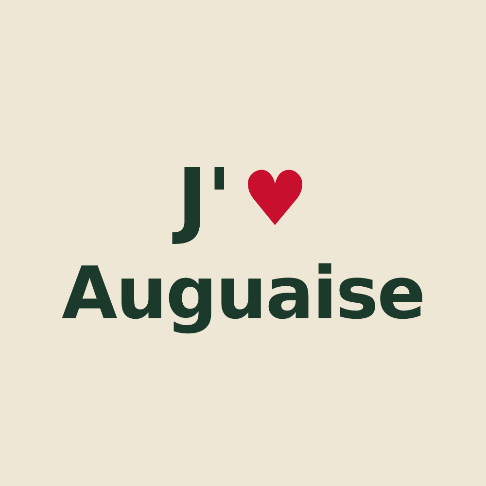 Tote bag personnalisé Auguaise — design J'aime Auguaise
