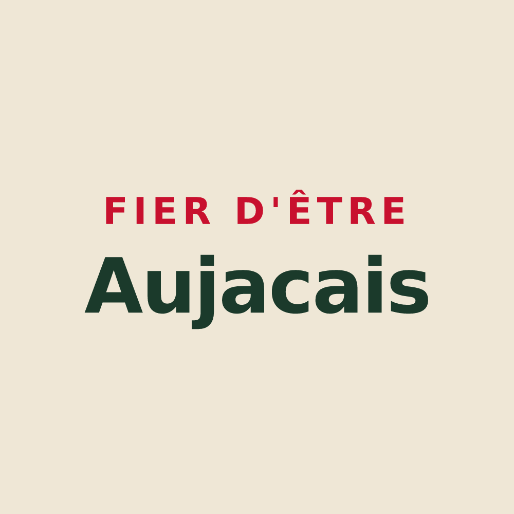 Tote bag « Fier d'être Aujacais » — design pour Aujac