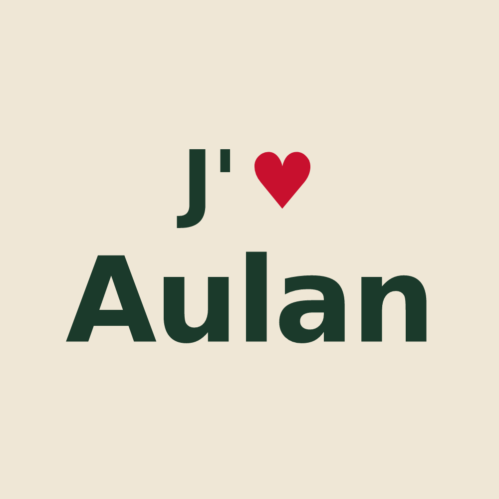 Tote bag personnalisé Aulan — design J'aime Aulan