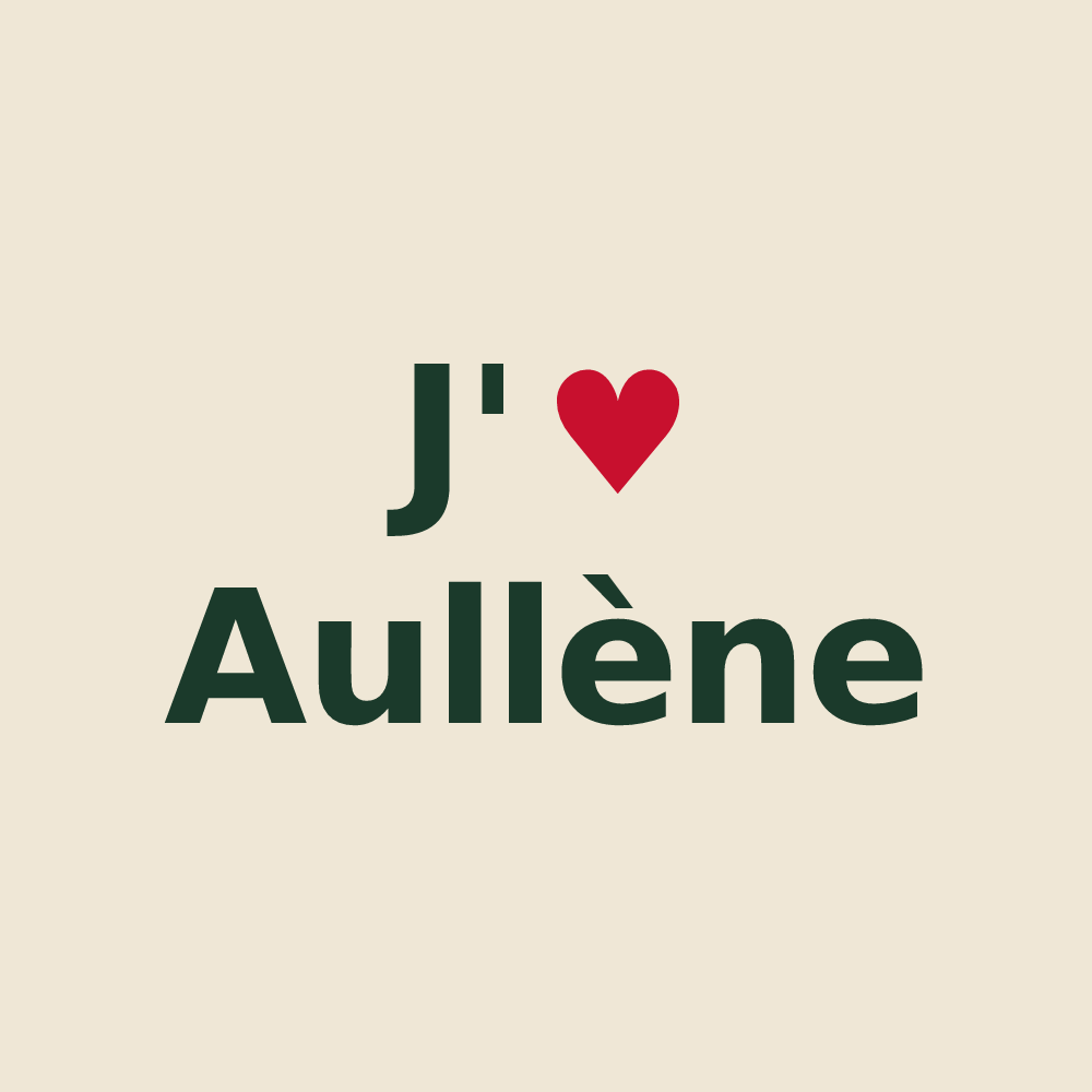 Tote bag personnalisé Aullène — design J'aime Aullène