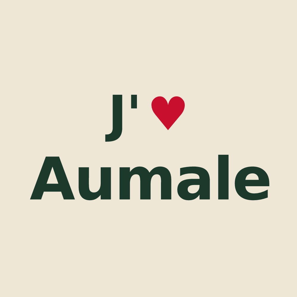 Tote bag personnalisé Aumale — design J'aime Aumale