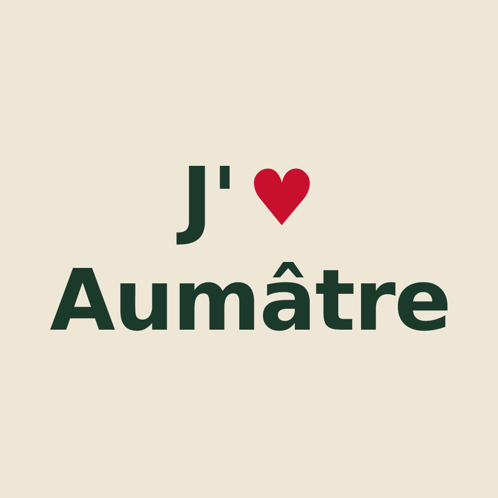 Tote bag personnalisé Aumâtre — design J'aime Aumâtre