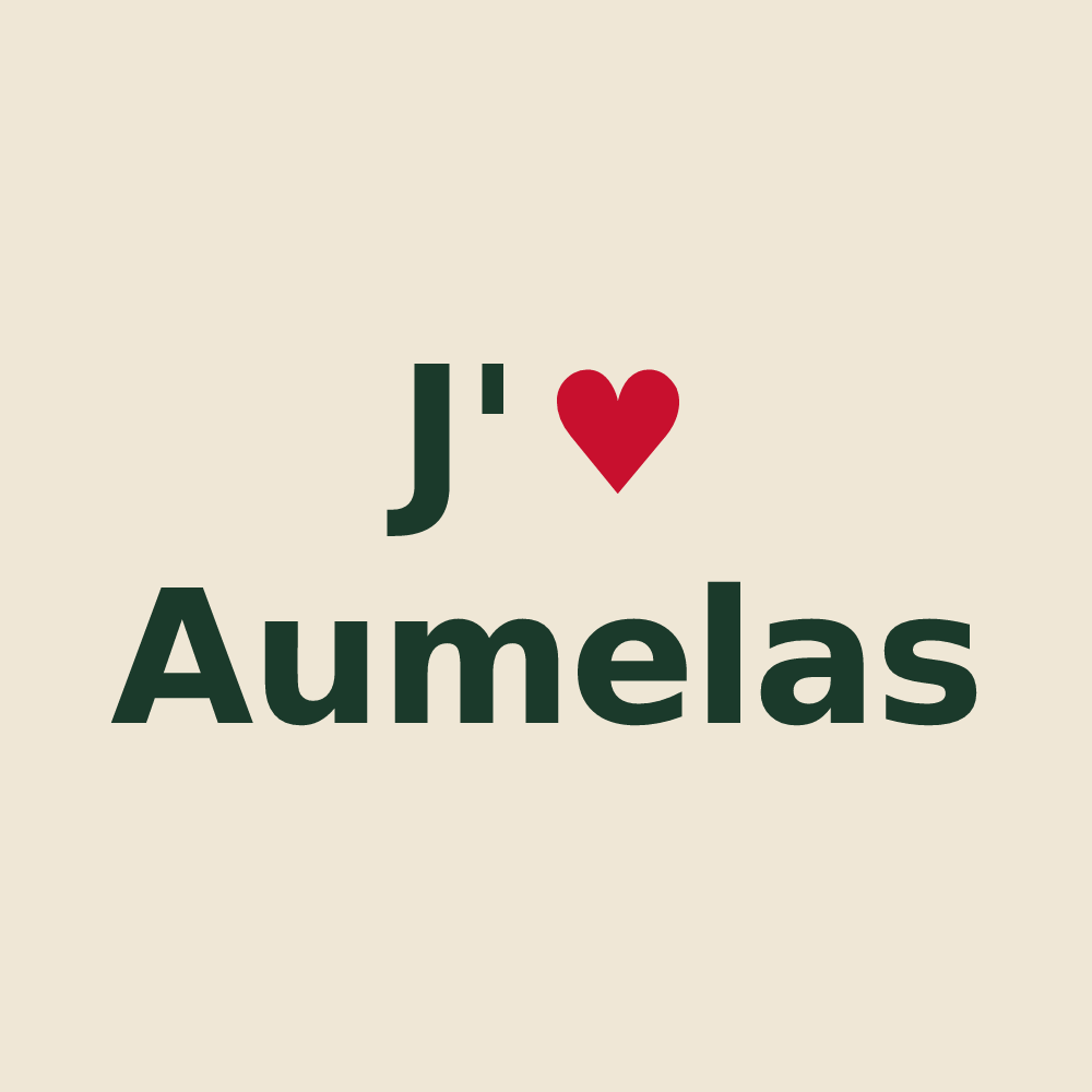 Tote bag personnalisé Aumelas — design J'aime Aumelas
