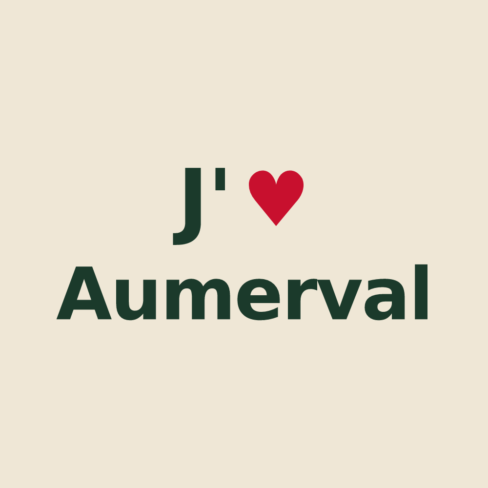 Tote bag personnalisé Aumerval — design J'aime Aumerval