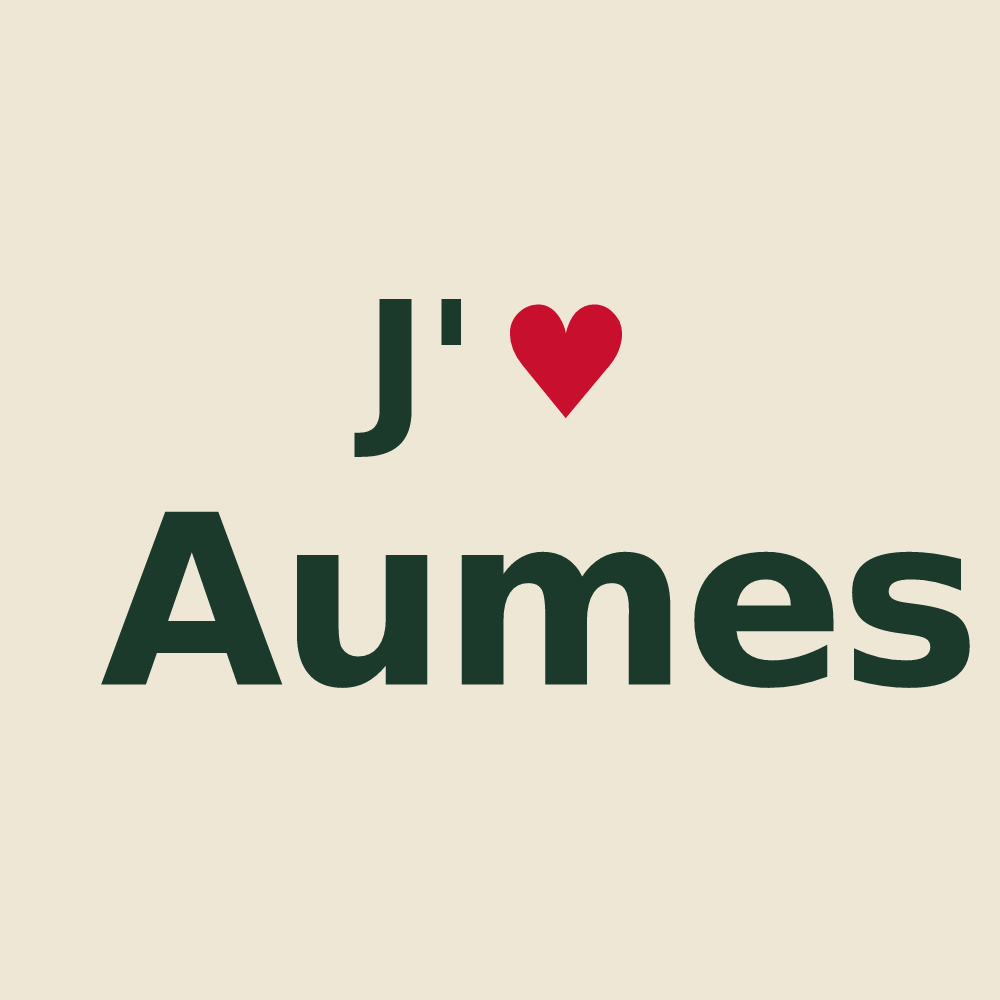 Tote bag personnalisé Aumes — design J'aime Aumes
