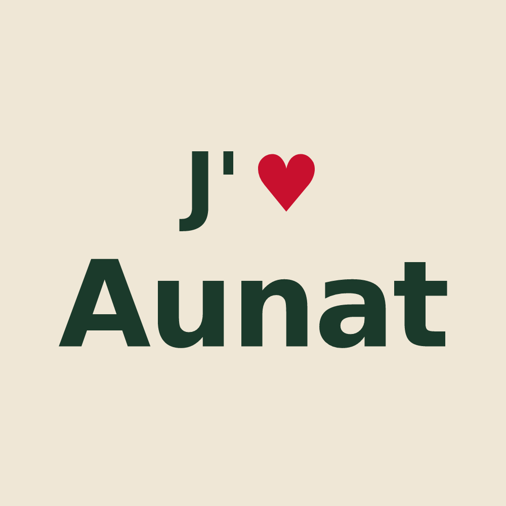Tote bag personnalisé Aunat — design J'aime Aunat