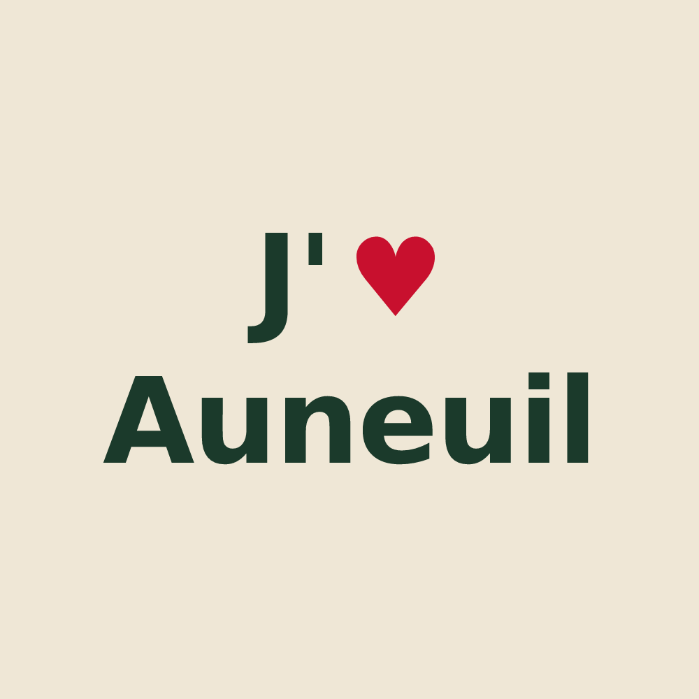 Tote bag personnalisé Auneuil — design J'aime Auneuil