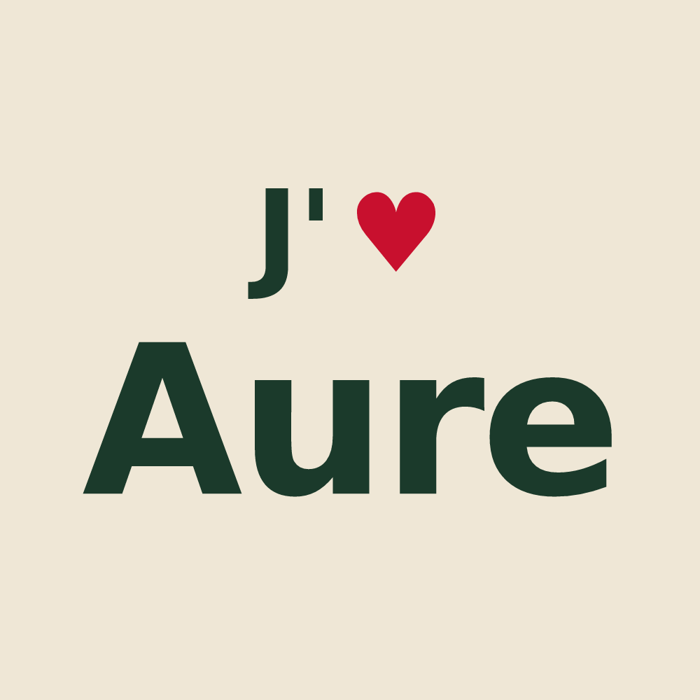Tote bag personnalisé Aure — design J'aime Aure