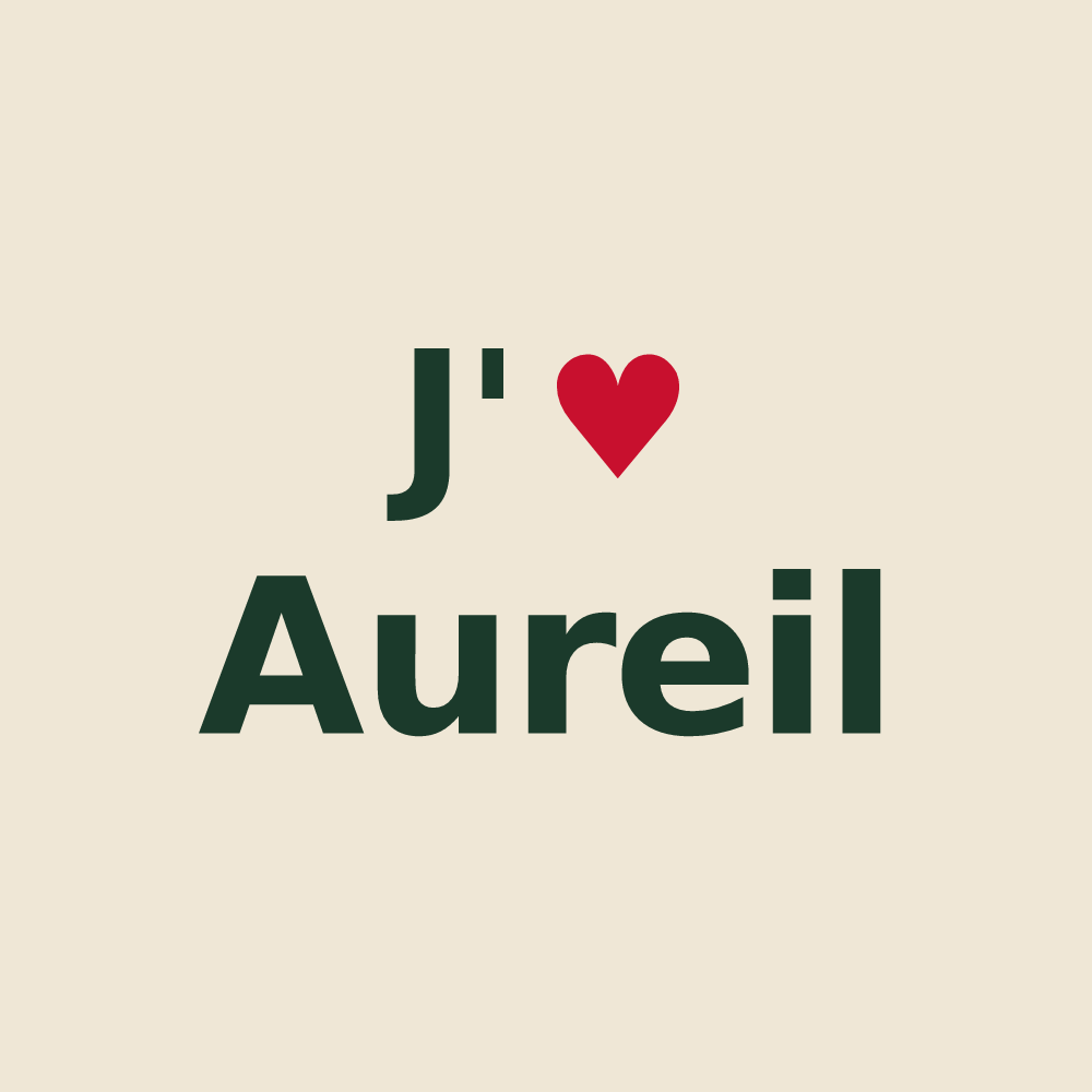 Tote bag personnalisé Aureil — design J'aime Aureil