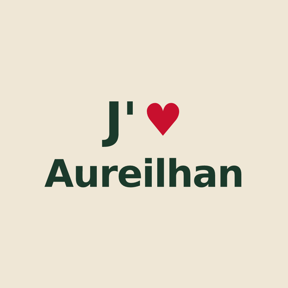 Tote bag personnalisé Aureilhan — design J'aime Aureilhan