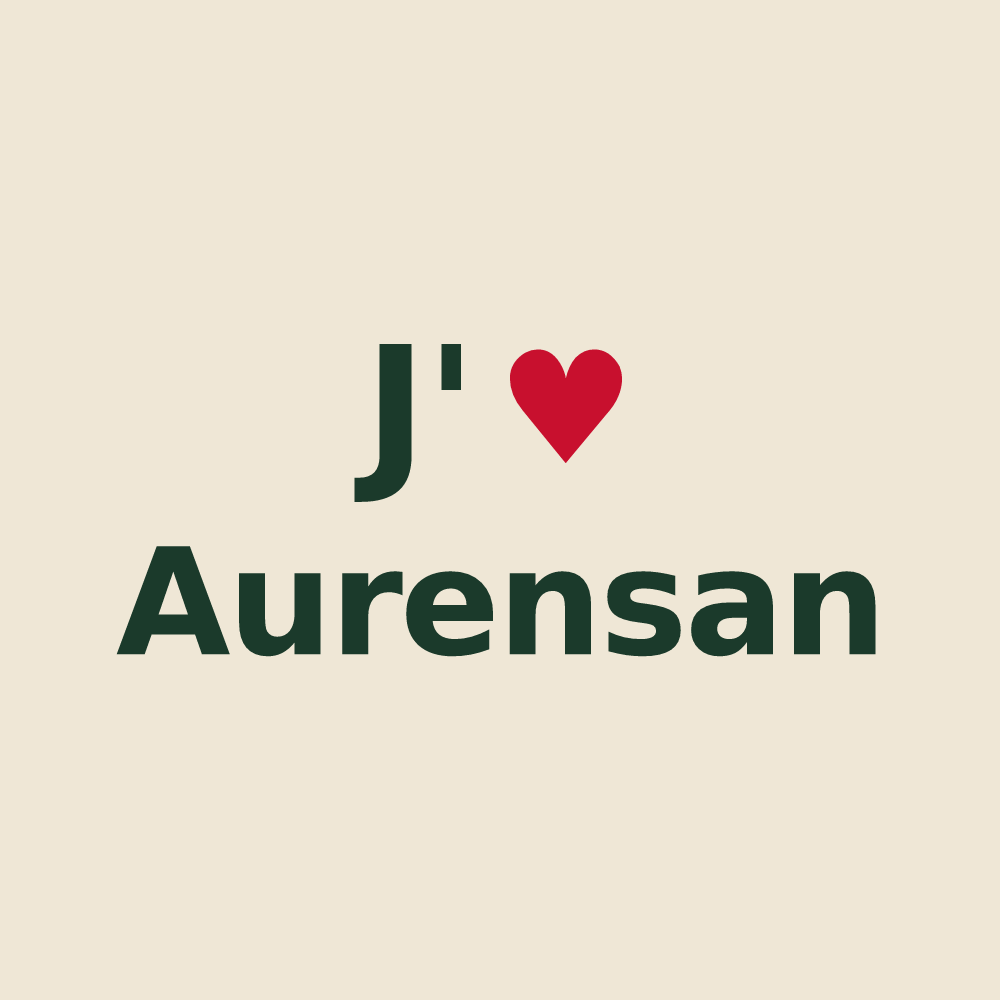 Tote bag personnalisé Aurensan — design J'aime Aurensan