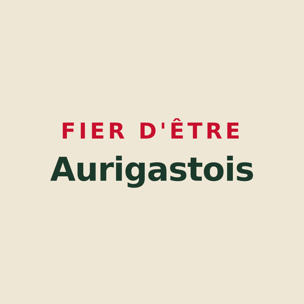 Tote bag « Fier d'être Aurigastois » — design pour Auriac-Lagast