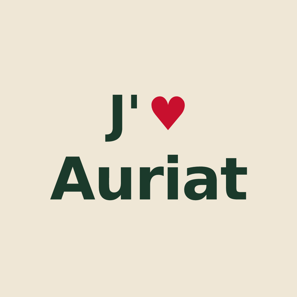 Tote bag personnalisé Auriat — design J'aime Auriat