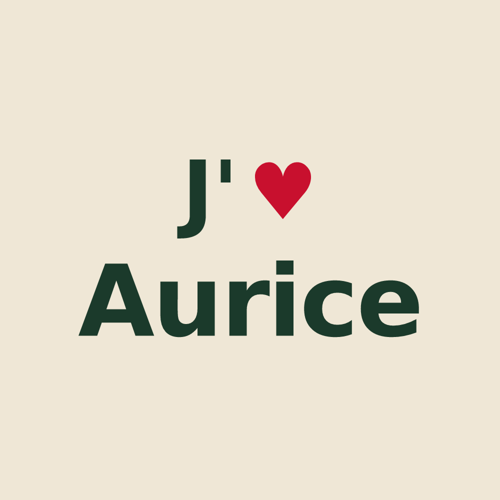 Tote bag personnalisé Aurice — design J'aime Aurice
