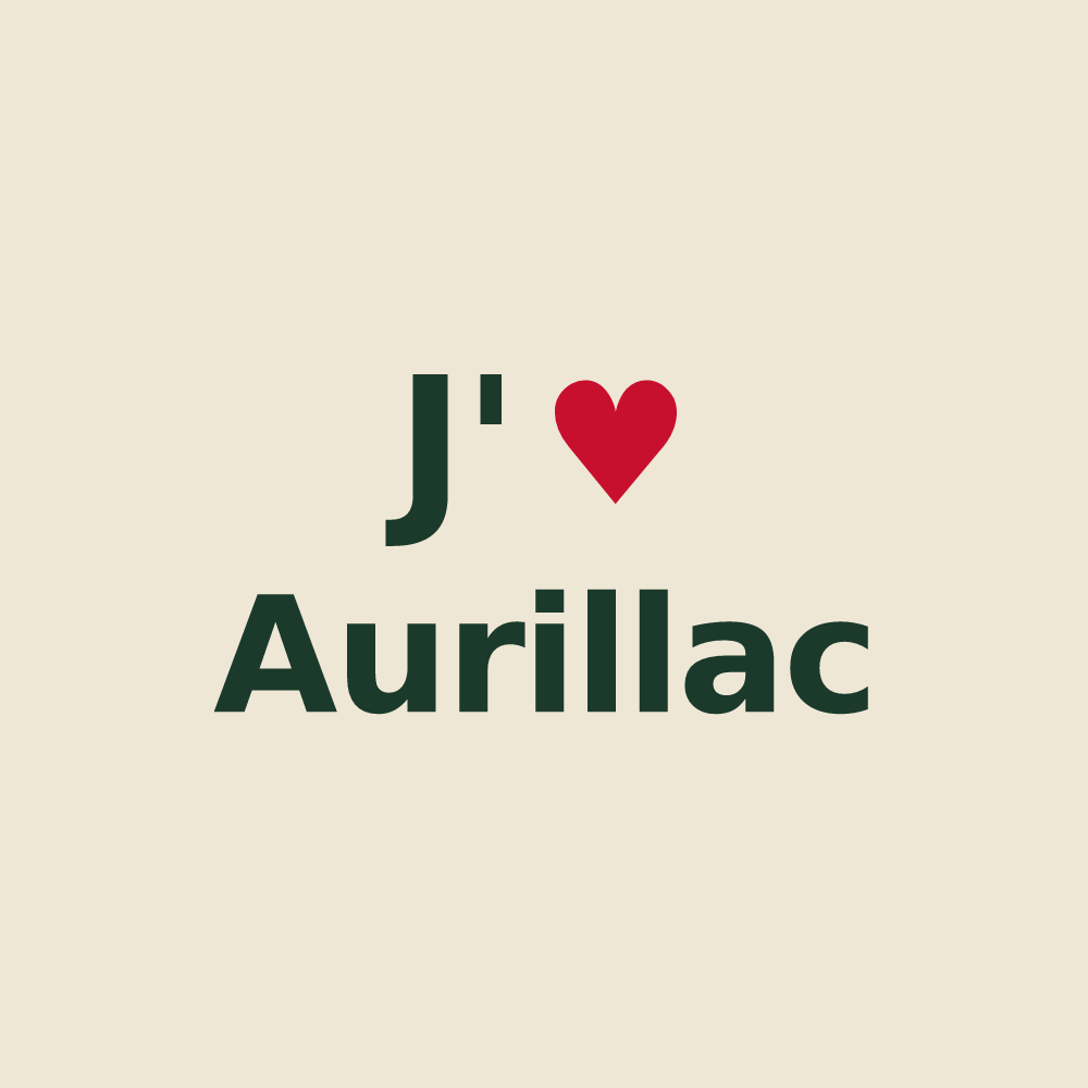 Tote bag personnalisé Aurillac — design J'aime Aurillac