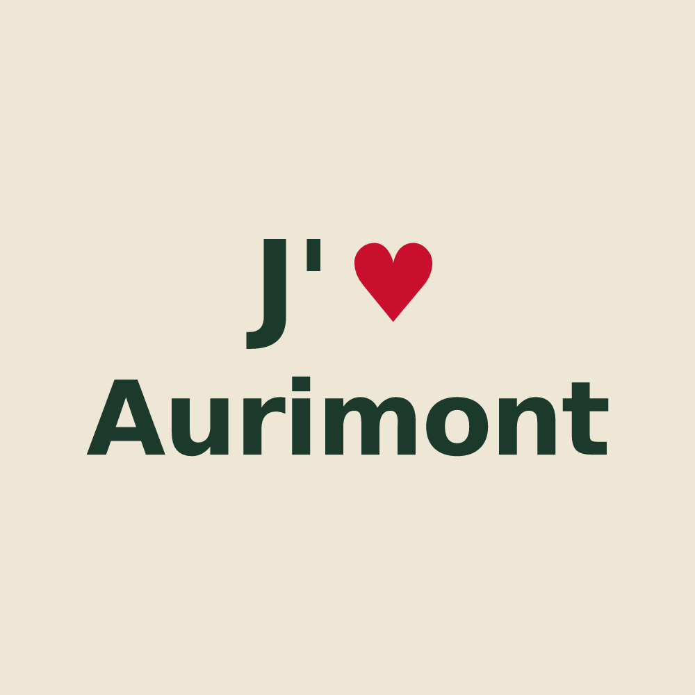 Tote bag personnalisé Aurimont — design J'aime Aurimont