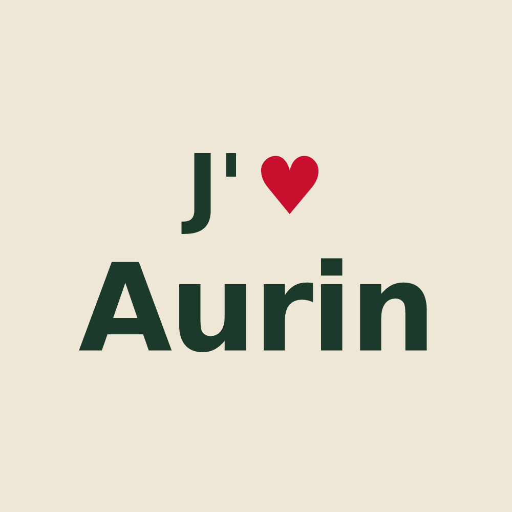 Tote bag personnalisé Aurin — design J'aime Aurin