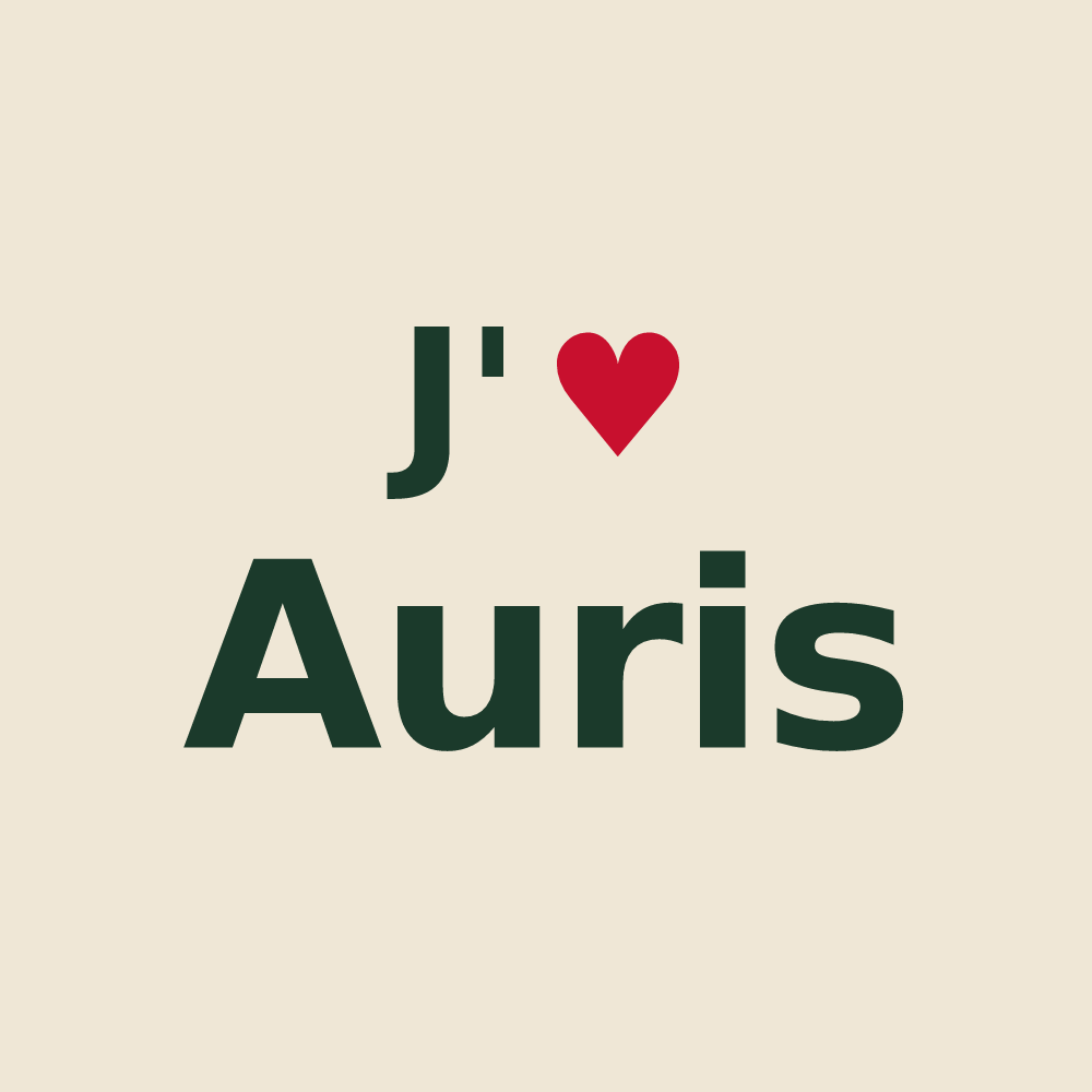 Tote bag personnalisé Auris — design J'aime Auris
