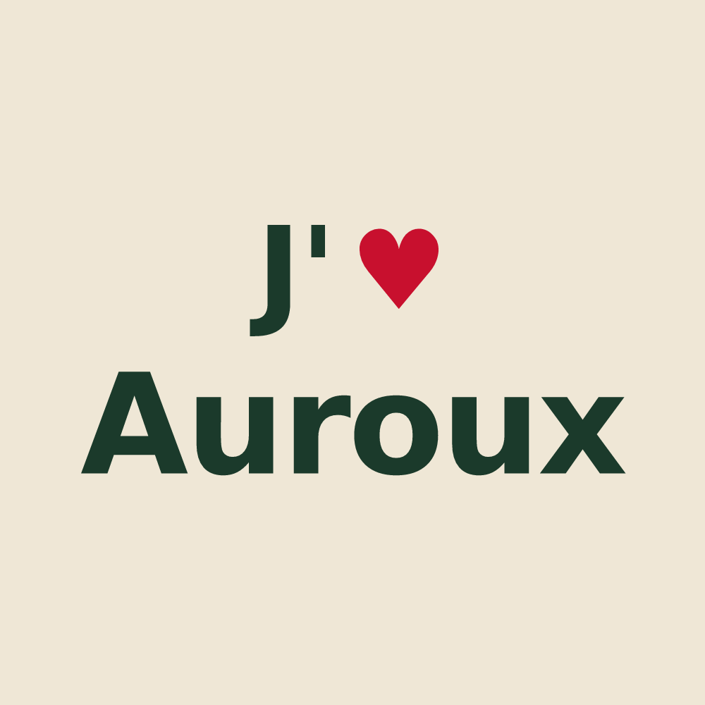 Tote bag personnalisé Auroux — design J'aime Auroux