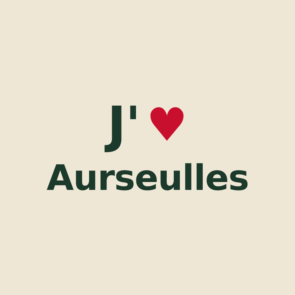 Tote bag personnalisé Aurseulles — design J'aime Aurseulles