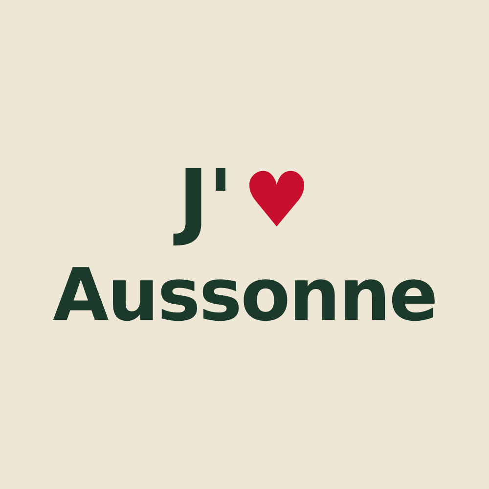 Tote bag personnalisé Aussonne — design J'aime Aussonne
