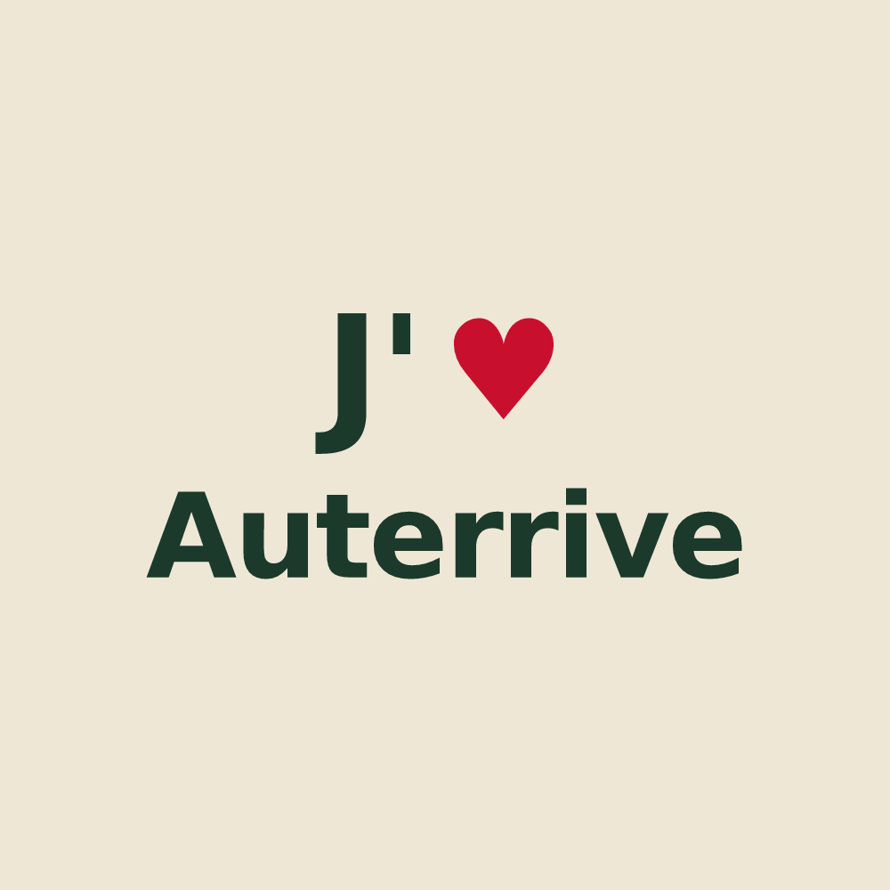 Tote bag personnalisé Auterrive — design J'aime Auterrive