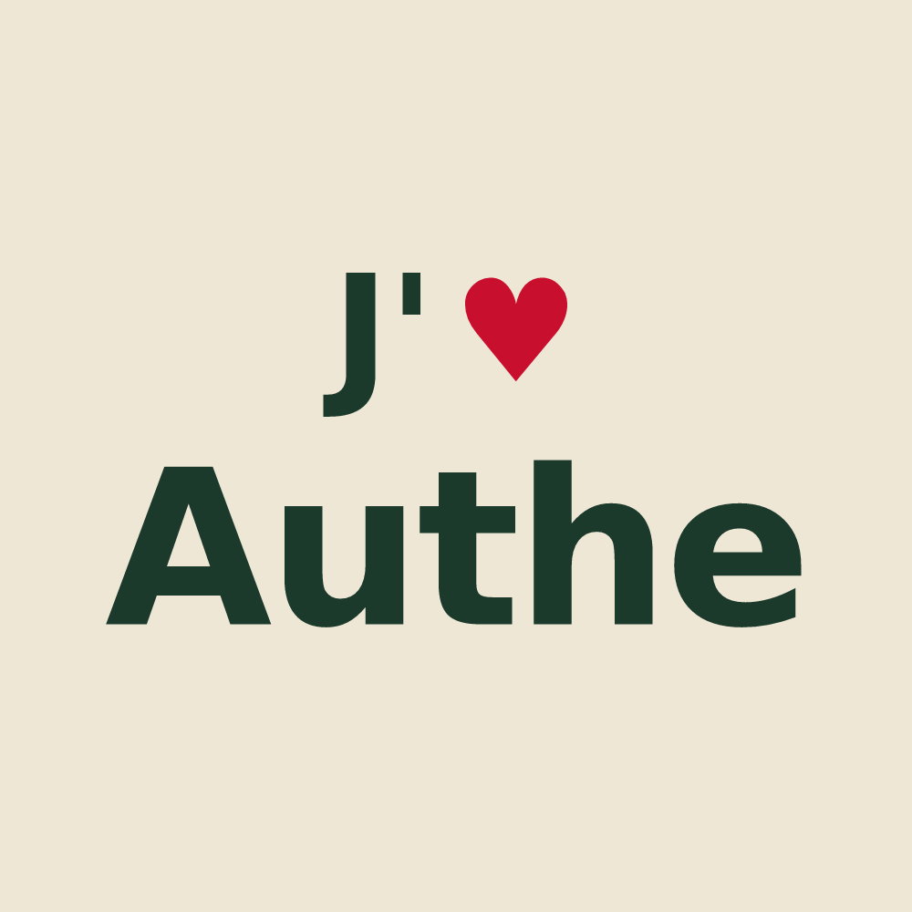 Tote bag personnalisé Authe — design J'aime Authe