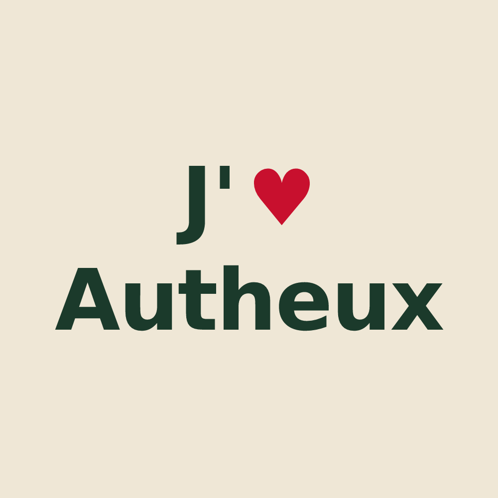 Tote bag personnalisé Autheux — design J'aime Autheux