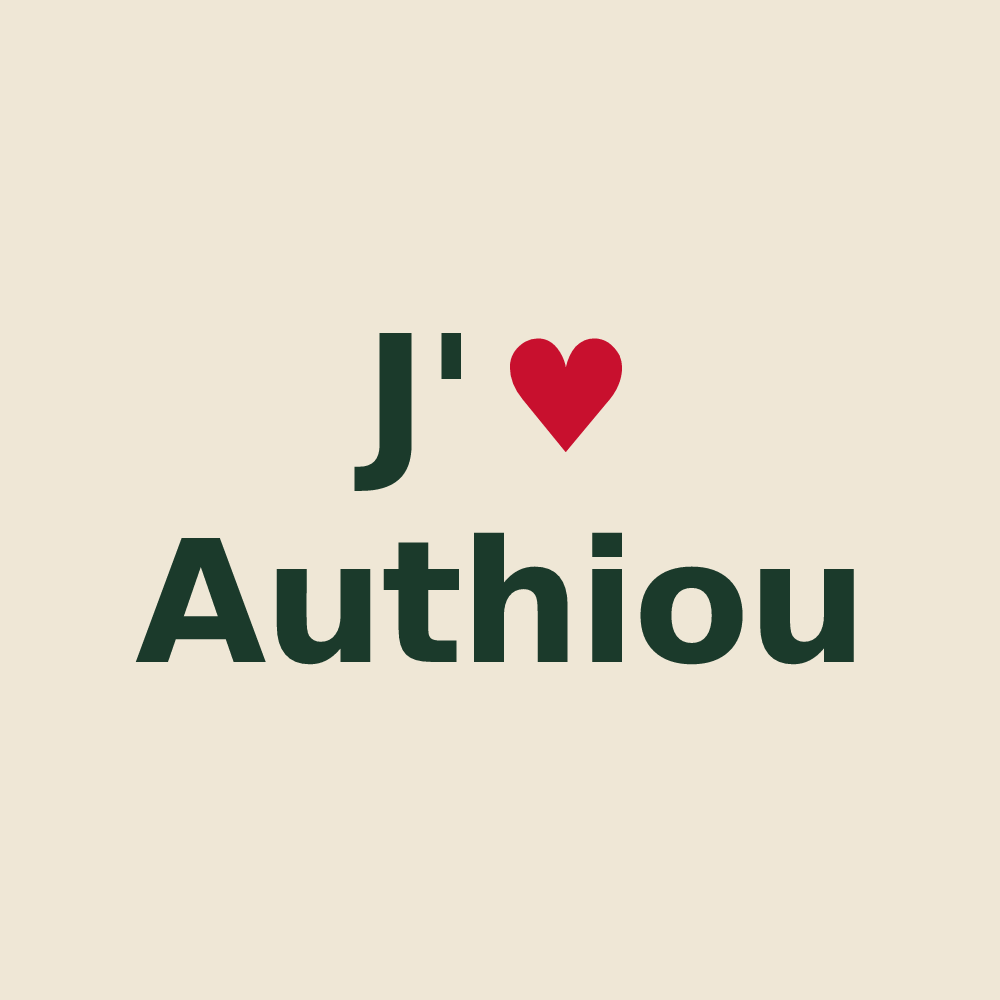 Tote bag personnalisé Authiou — design J'aime Authiou