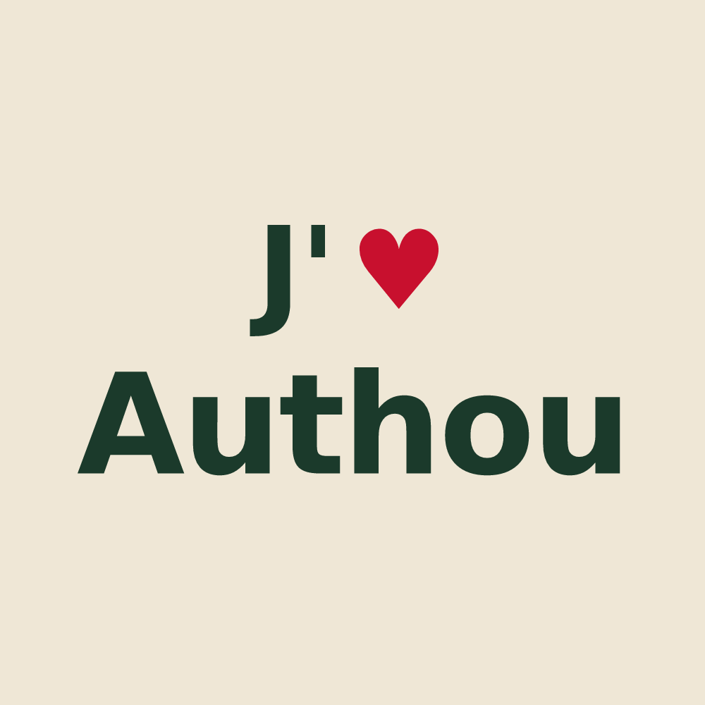 Tote bag personnalisé Authou — design J'aime Authou