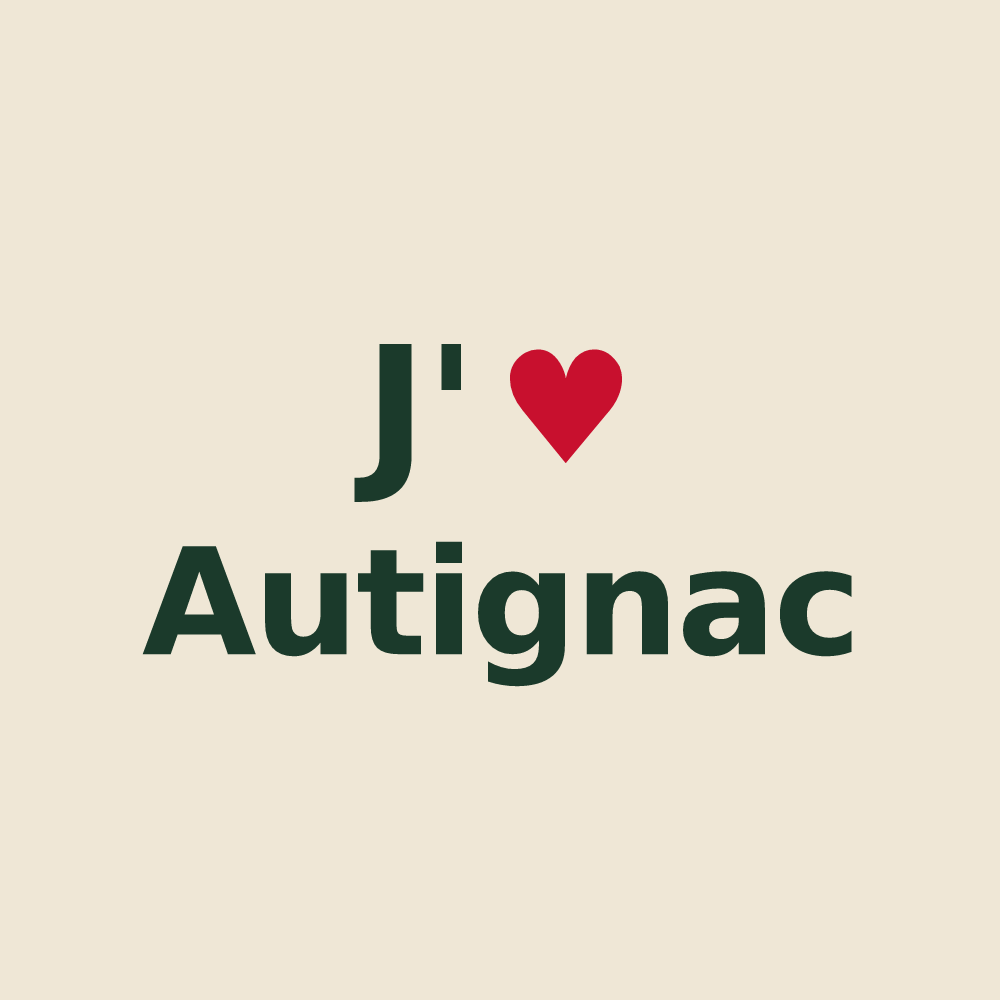 Tote bag personnalisé Autignac — design J'aime Autignac