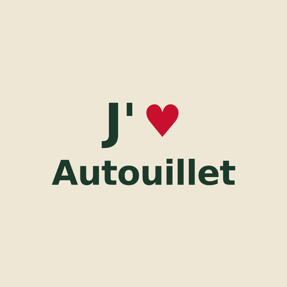 Tote bag personnalisé Autouillet — design J'aime Autouillet