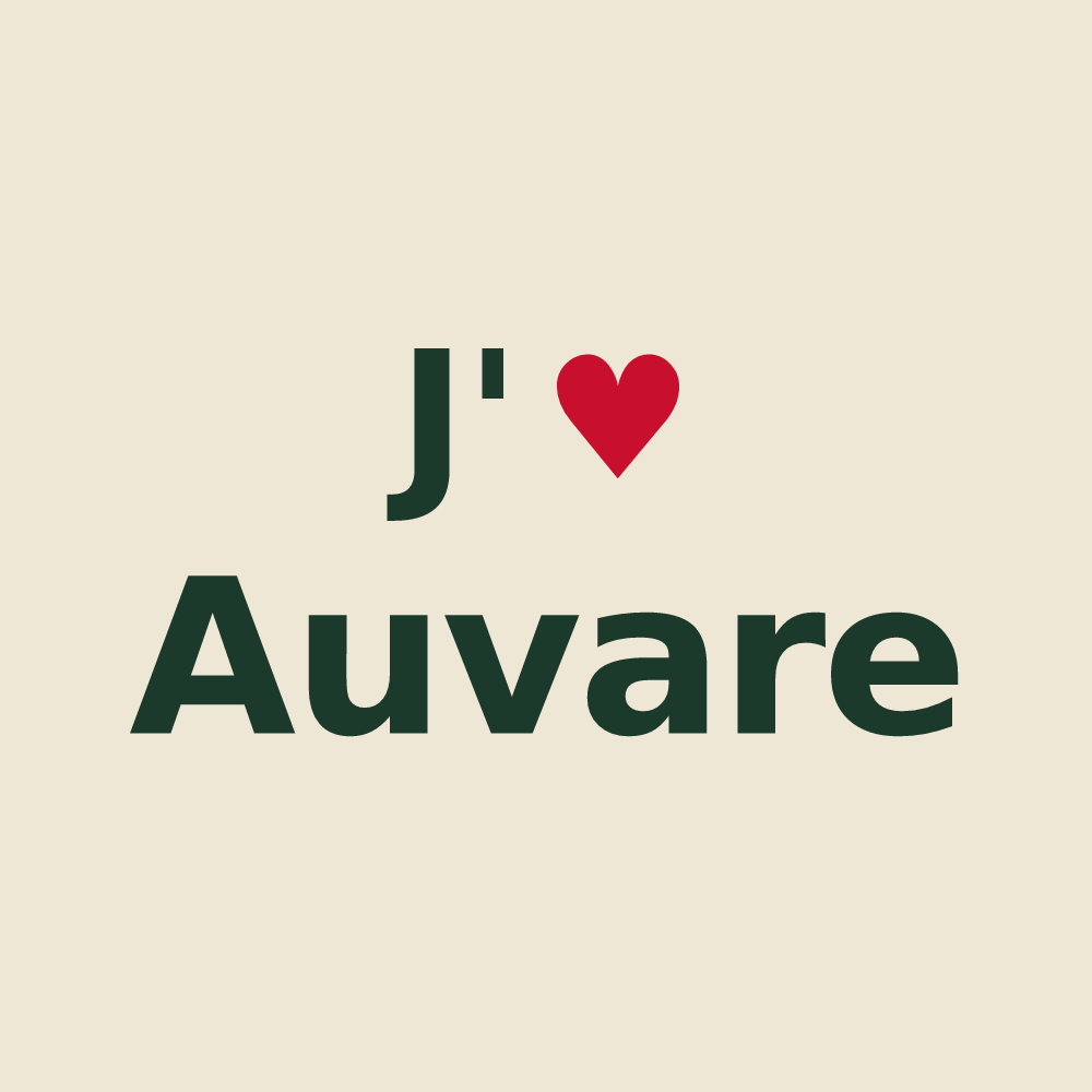 Tote bag personnalisé Auvare — design J'aime Auvare