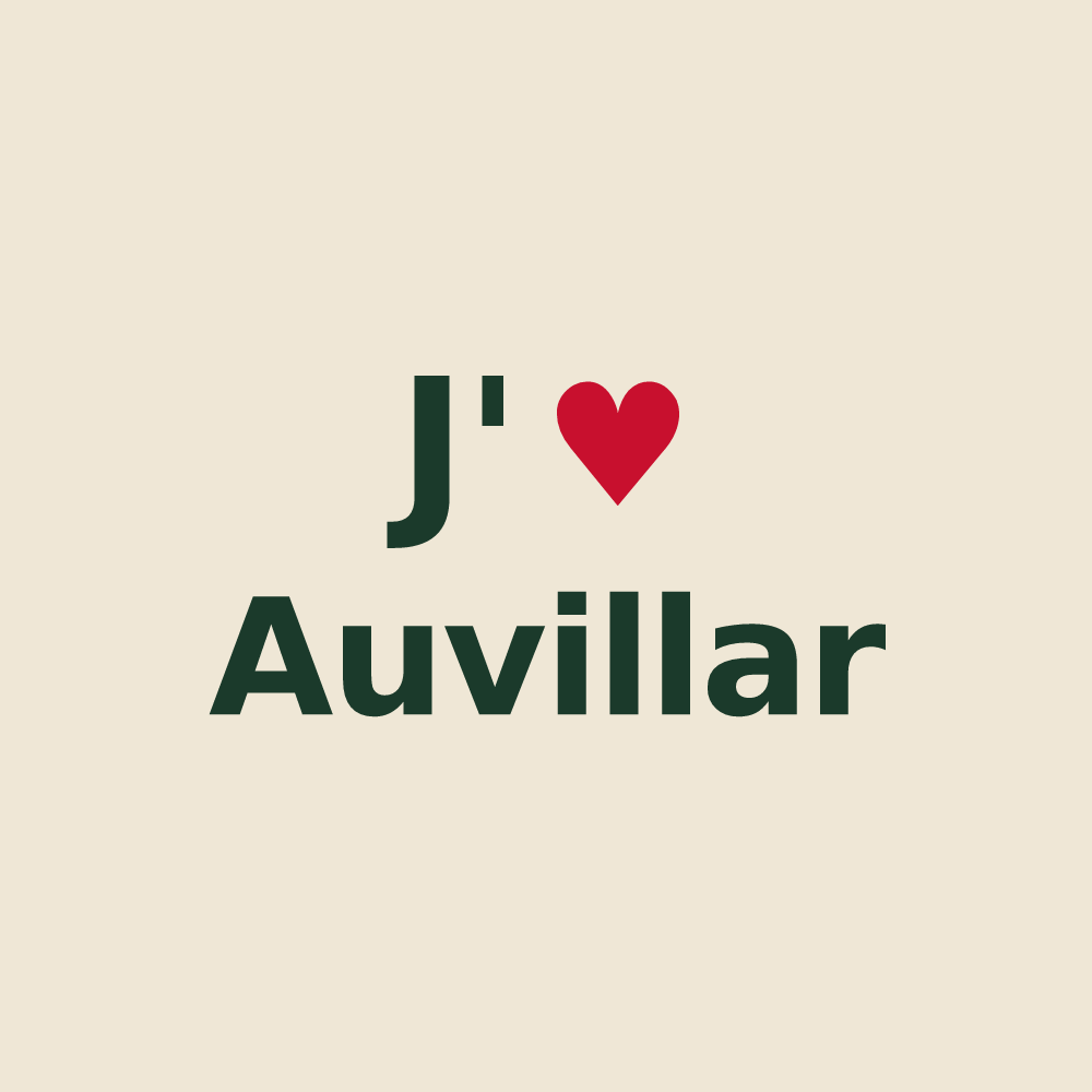 Tote bag personnalisé Auvillar — design J'aime Auvillar