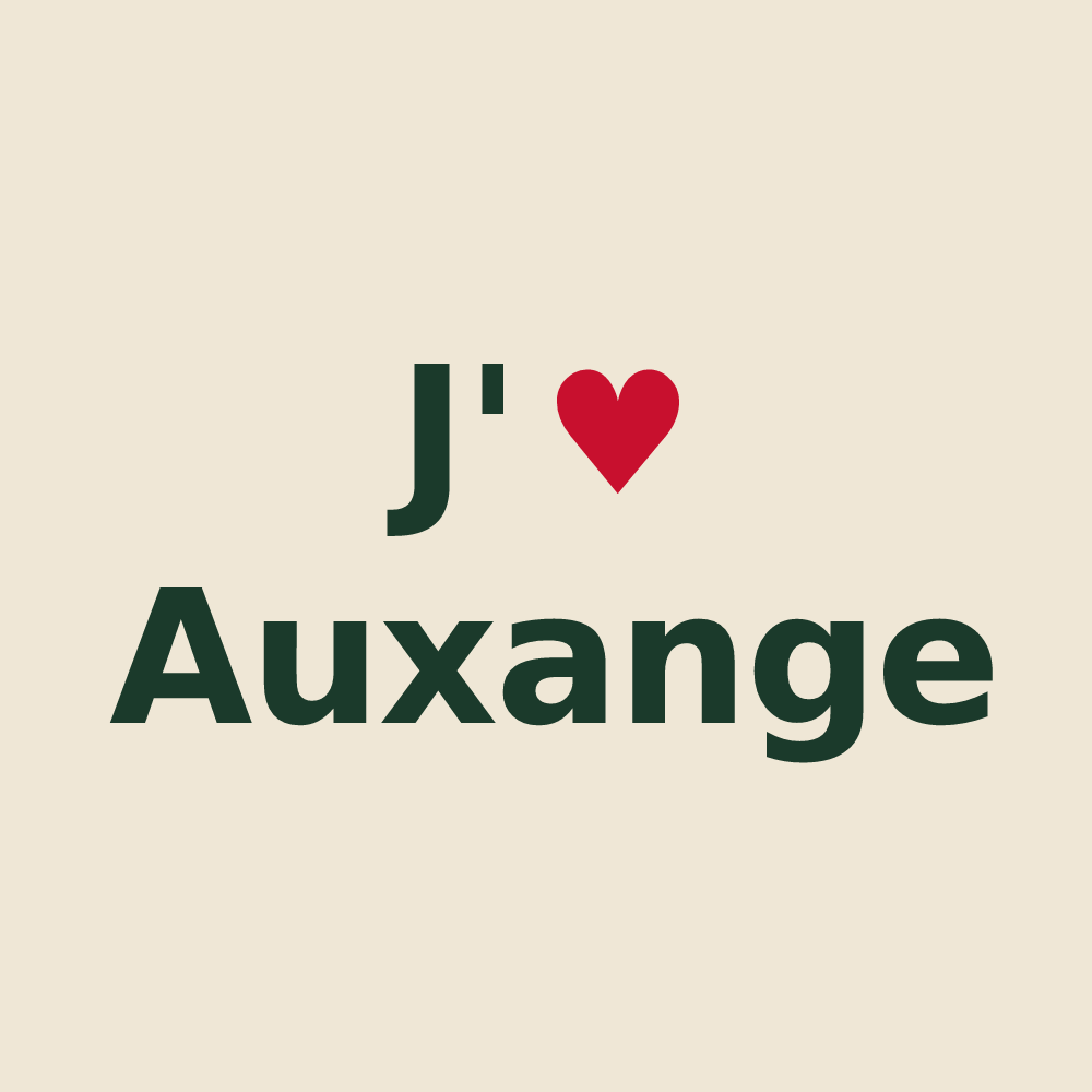 Tote bag personnalisé Auxange — design J'aime Auxange