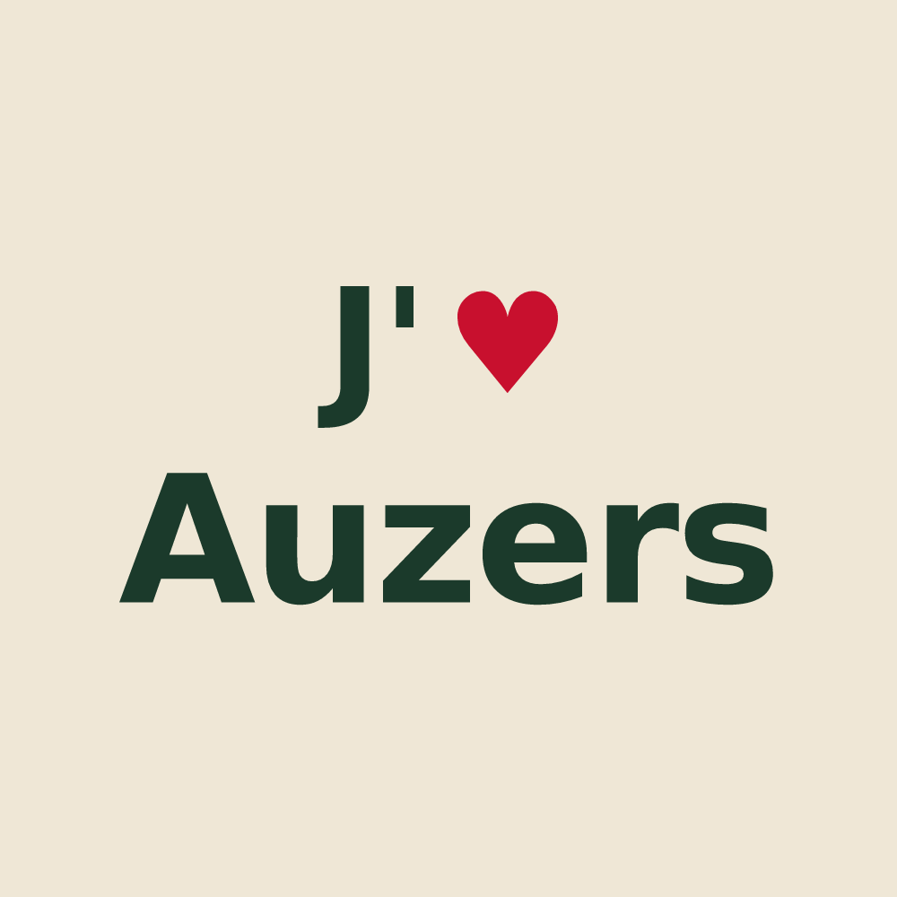 Tote bag personnalisé Auzers — design J'aime Auzers